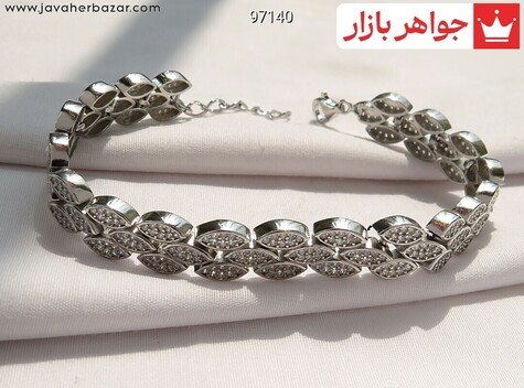 دستبند نقره مجلسی شیک زنانه - 97140