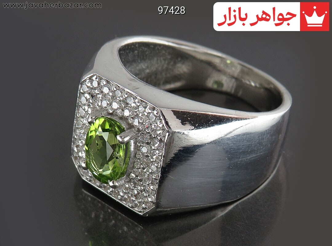 انگشتر نقره زبرجد کم نظیر مردانه