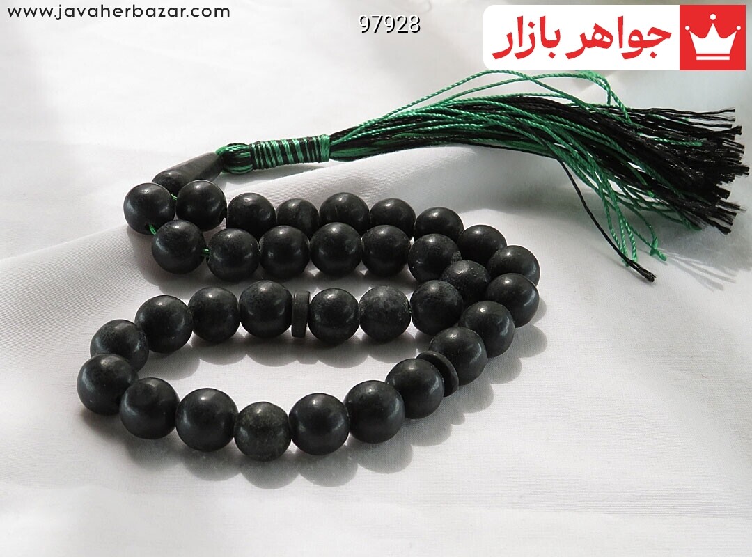 تصویر عکس خرید ، قیمت و خواص تسبیح عباس آباد سیاه اصل
