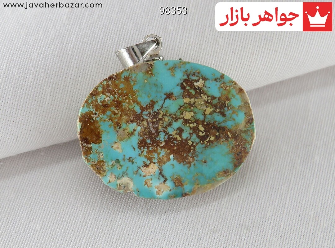 گردنبند تیتانیوم فیروزه نیشابوری خوش طرح