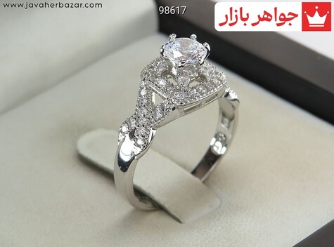 انگشتر نقره طرح هستی زنانه - 98617