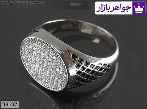 انگشتر نقره مردانه انگشتر نقره اسپرت مردانه - 98697