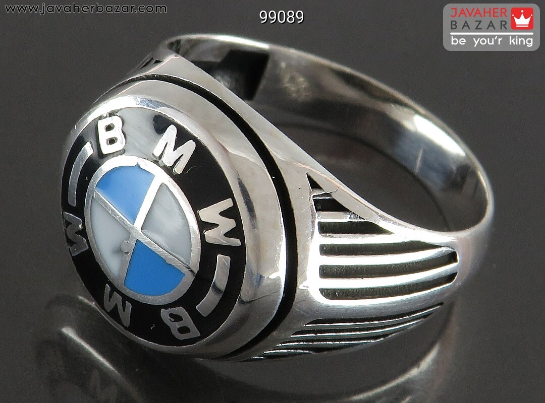 انگشتر نقره آرم BMW مردانه