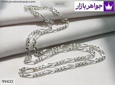 زنجیر نقره 50 سانتی طرح فیگارو - 99432
