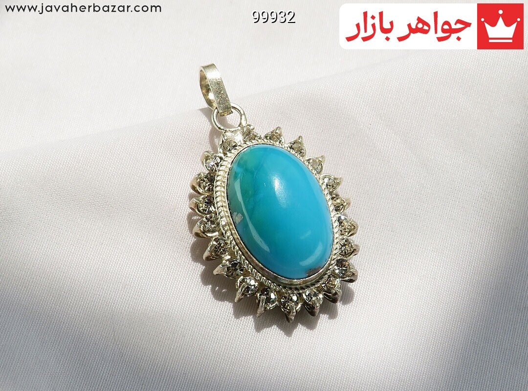 مدال نقره فیروزه کرمانی زیبا