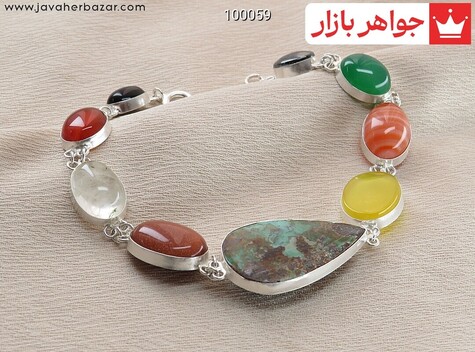 دستبند سنگ ماه تولد مرداد زنانه