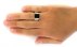 انگشتر عقیق سیاه چهارگوش مردانه دست ساز-7