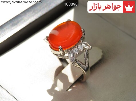 انگشتر سنگ ماه تولد فروردین زنانه