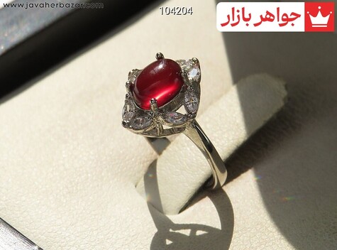 انگشتر سنگ ماه تولد مرداد زنانه