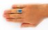 انگشتر عقیق ی آبی مردانه دست ساز-7