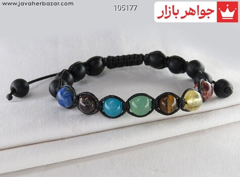 دستبند سنگ ماه تولد تیر مردانه