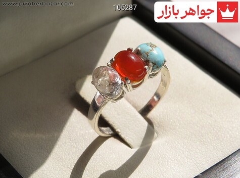 انگشتر سنگ ماه تولد فروردین زنانه