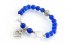 دستبند جید آبی زیبا آویز قلب زنانه-1