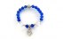 دستبند جید آبی زیبا آویز قلب زنانه-2