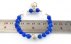 دستبند جید آبی زیبا آویز قلب زنانه-5