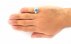 انگشتر توپاز آفریقایی آبی یی جذاب مردانه دست ساز-7