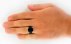 انگشتر عقیق سیاه اسپرت مردانه میکروستینگ-7