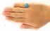 انگشتر فیروزه تبتی خوش رنگ جذاب مردانه-7