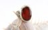 انگشتر عقیق یمنی قرمز سرخ درشت اشرافی مردانه دست ساز-7