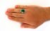 انگشتر عقیق سبز درشت چهارچنگ مردانه-8