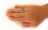 انگشتر توپاز آفریقایی آبی یی طرح اشرافی مردانه دست ساز-8