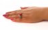 انگشتر عقیق یمنی قرمز خوش رنگ طرح هانا زنانه-7