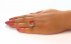 انگشتر عقیق یمنی قرمز خوش رنگ طرح غزاله زنانه-7