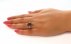 انگشتر عقیق یمنی قرمز طرح خاتون زنانه-8