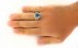 انگشتر یاقوت و زمرد و توپاز آفریقایی آبی درخشان سلطنتی مردانه دست ساز-8