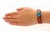دستبند چرم و فیروزه نیشابوری ترکیبی خوش رنگ دست ساز-7