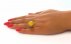 انگشتر عقیق زرد طرح محبوب زنانه فری سایز-7