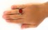 انگشتر عقیق یمنی قرمز خوش رنگ فاخر بابی انت امی مردانه [بابی انت و امی یا حسین]-8