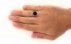 انگشتر عقیق سیاه طرح سپهر مردانه-7