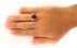 انگشتر عقیق یمنی قرمز درشت برجسته مردانه دست ساز-8