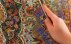 ترمه رومیزی هفت رنگ سایز بزرگ طرح بته جقه دست ساز-6