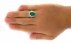 انگشتر عقیق سبز زیبا طرح اهورا مردانه-8