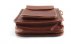 کیف چرم طبیعی قهوه ای روشن مدل دوشی جیب دار-7