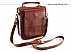 کیف چرم طبیعی قهوه ای روشن مدل دوشی جیب دار-1