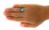 انگشتر توپاز آبی درشت خوش رنگ مردانه-8