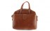 کیف چرم طبیعی قهوه ای روشن بنددوشی دستی زنانه-4