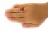 انگشتر عقیق یمنی قرمز درشت رکاب دست ساز مردانه دست ساز-8