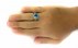 انگشتر توپاز آفریقایی آبی یی صفوی سلطنتی مردانه دست ساز-8