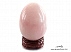 تندیس کوارتز صورتی تخم مرغی پایه دار جذاب-1