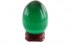 تندیس چشم گربه سبز تخم مرغی با پایه چوبی-2