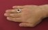 انگشتر عقیق یمنی قرمز طرح آریا مردانه دست ساز-6