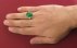 انگشتر عقیق سبز درشت جذاب مردانه-7
