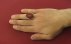 انگشتر عقیق یمنی قرمز درشت خوش رنگ مردانه دست ساز-7