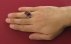 انگشتر عقیق یمنی قرمز درشت دور مردانه دست ساز با برلیان اصل-6