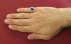 انگشتر یاقوت کبود دور مردانه دست ساز با برلیان اصل-7