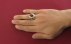 انگشتر عقیق یمنی قرمز دور مردانه دست ساز با برلیان اصل-7